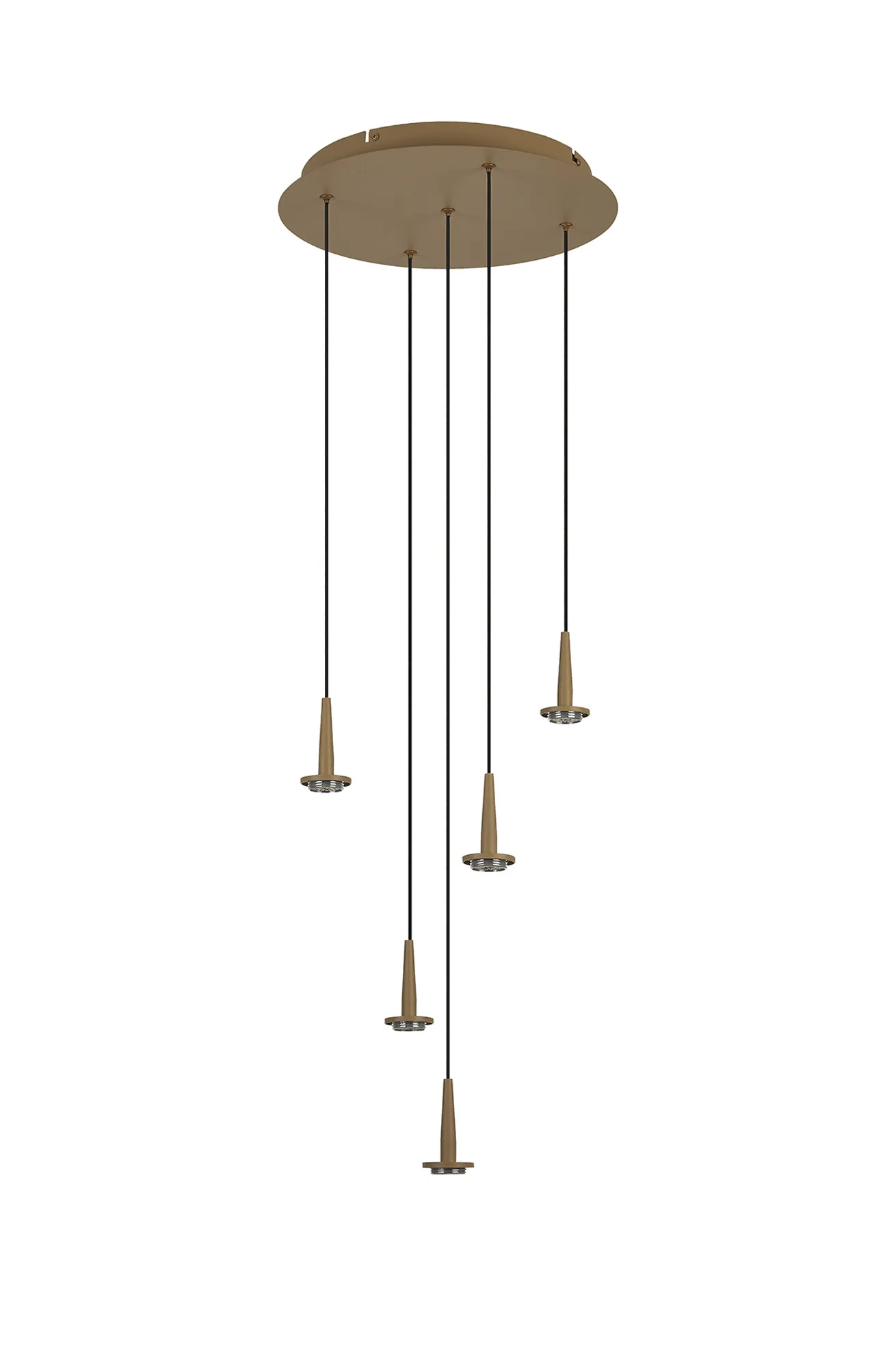 M8932  Andromeda 35cm Round Pendant (FRAME ONLY) 5 x 5W LED 3000K Gold